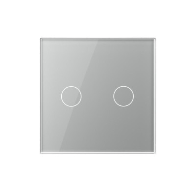 Offrez une finition élégante à votre interrupteur tactile double avec la plaque en verre trempé Livolo (Réf. C7-C2-15). Halo lum