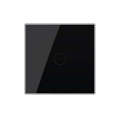 Offrez une finition élégante et contemporaine à votre interrupteur tactile simple avec la plaque en verre noir Livolo (Réf. C7-C