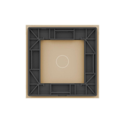 Offrez une finition élégante et contemporaine à votre interrupteur tactile simple avec la plaque en verre Gold / Doré Livolo (Ré