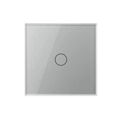 Offrez une finition élégante et contemporaine à votre interrupteur tactile simple avec la plaque en verre gris Livolo (Réf. C7-C