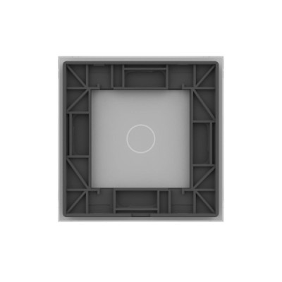 Offrez une finition élégante et contemporaine à votre interrupteur tactile simple avec la plaque en verre gris Livolo (Réf. C7-C