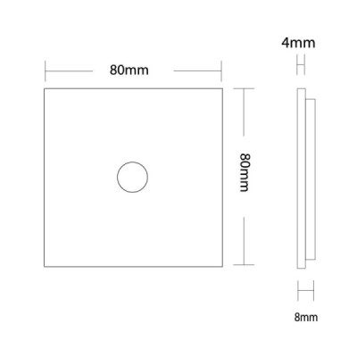 Offrez une finition élégante et contemporaine à votre interrupteur tactile simple avec la plaque en verre gris Livolo (Réf. C7-C