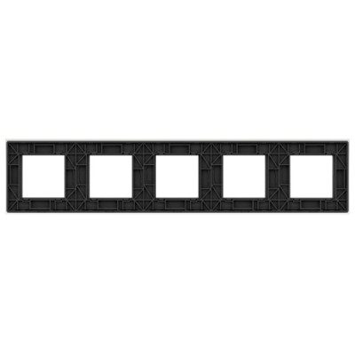 Plaque 5 Prises Livolo – Finition Personnalisable (364 x 80 mm) Gris