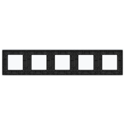 Plaque 5 Prises Livolo – Finition Blanc (364 x 80 mm)