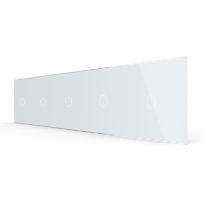 Plaque 5 Boutons Livolo – Finition Blanc