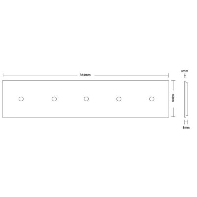 Plaque 5 Boutons Livolo – Finition Blanc