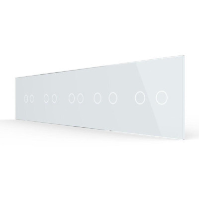 Cadre en Verre Blanc LIVOLO 5-buttons - Modernité et Élégance pour Interrupteurs Tactiles