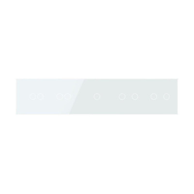 Cadre en Verre Blanc LIVOLO 5-buttons - Modernité et Élégance pour Interrupteurs Tactiles