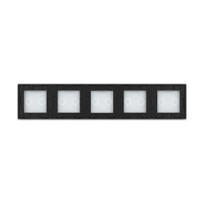 Cadre en Verre Blanc LIVOLO 5-buttons - Modernité et Élégance pour Interrupteurs Tactiles