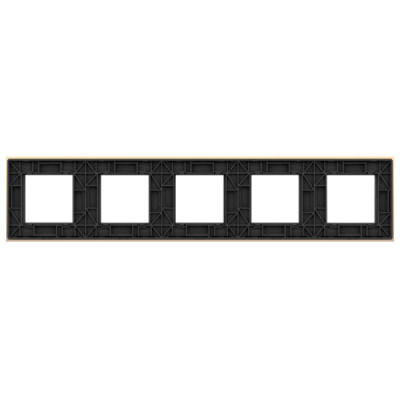 Plaque 5 Boutons Livolo – Finition Champagne (293 x 80 mm)