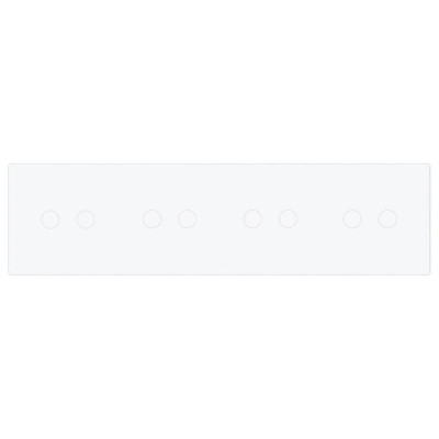 Cadre en Verre Blanc LIVOLO 4-buttons - Modernité et Élégance pour Interrupteurs Tactiles