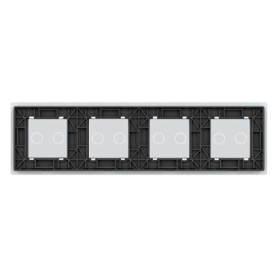 Cadre en Verre Blanc LIVOLO 4-buttons - Modernité et Élégance pour Interrupteurs Tactiles