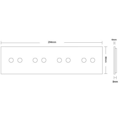 Cadre en Verre Blanc LIVOLO 4-buttons - Modernité et Élégance pour Interrupteurs Tactiles