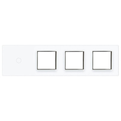 Livolo Nur VerreCadre 4-buttons – Cadre en Verre Blanc pour Interrupteur Tactile et Modules