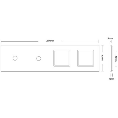 Cadre en Verre Blanc LIVOLO 2 buttons – Élégance Moderne pour vos Interrupteurs Tactiles