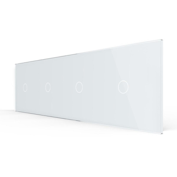 Cadre LIVOLO 2 buttons – Cadre en verre blanc pour interrupteur tactile et module