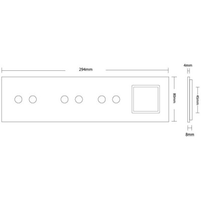 Cadre en Verre Blanc LIVOLO 4-buttons - Modernité et Élégance pour Interrupteurs Tactiles