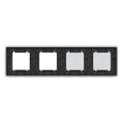 Cadre en Verre LIVOLO 4-buttons - Design Élégant pour Interrupteurs Tactiles