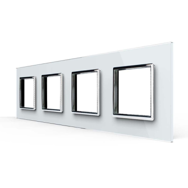 Plaque 4 prises - Livolo C7-SR/SR/SR/SR-11