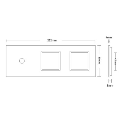 Plaque Combinaison Livolo – 1 Bouton + 2 Prises – Finition Blanc