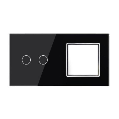 Cadre en Verre Blanc LIVOLO 2 buttons - Élégance et Modernité pour vos Interrupteurs Tactiles