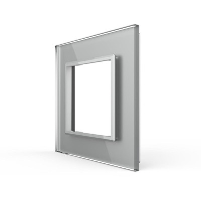 Livolo C7-SR-15 - Plaque 1 Prise en Verre Trempé pour Prise Livolo | Design Moderne