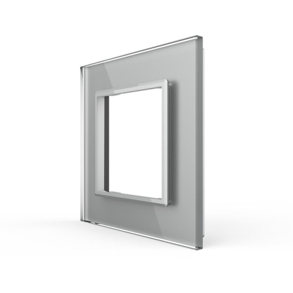 LIVOLO - Plaque 1 Prise en Verre Trempé pour Prise Livolo (Réf. C7-SR-15)