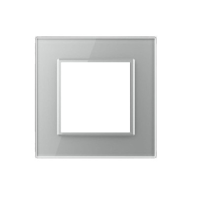 Livolo C7-SR-15 - Plaque 1 Prise en Verre Trempé pour Prise Livolo | Design Moderne