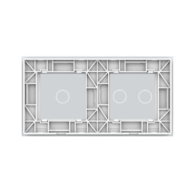 Cadre en verre pour 2 interrupteurs tactiles – LIVOLO VL‑C7‑C1/C2‑11 (Blanc)