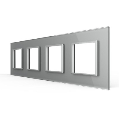 Plaque 4 prises Livolo (C7-SR/SR/SR/SR-15) – Design & Sécurité Certifiée