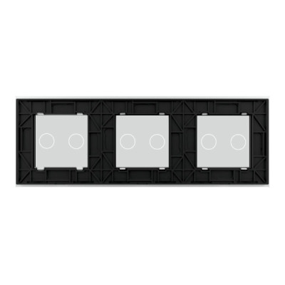Cadre en Verre LIVOLO 3-buttons - Élégance et Modernité pour Vos Interrupteurs Tactiles