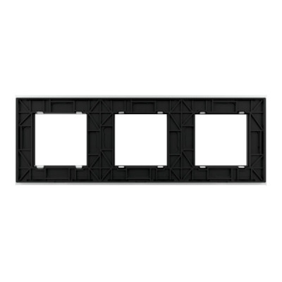 Livolo C7-SR/SR/SR-11 - Plaque 3 Prises en Verre Trempé pour Prises Livolo | Design Moderne