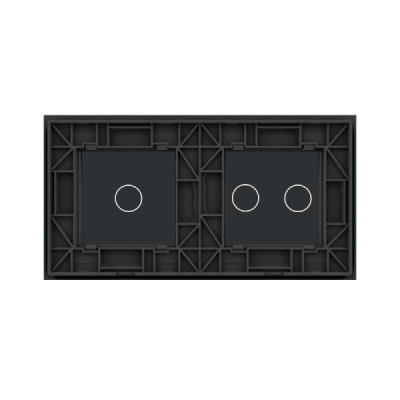 Cadre en Verre Doré LIVOLO 2 buttons – Élégance et Modernité pour vos Interrupteurs Tactiles