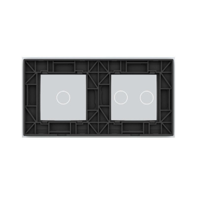 Cadre en Verre Blanc LIVOLO 2 buttons - Modernité et Élégance pour Interrupteurs Tactiles