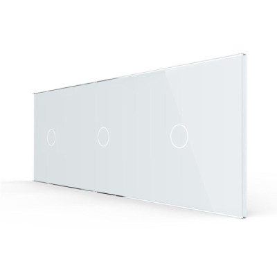 Cadre en Verre Blanc LIVOLO 2 buttons – Élégance Moderne pour vos Interrupteurs Tactiles