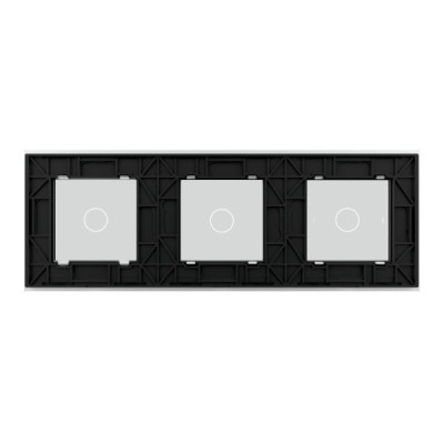 Cadre en Verre Blanc LIVOLO 2 buttons – Élégance Moderne pour vos Interrupteurs Tactiles