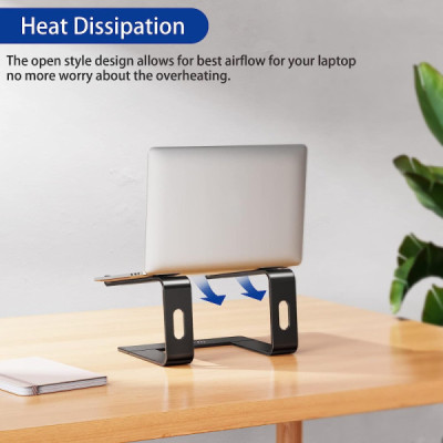 Plugin Support Portable Aluminium Pliable et Ventilé – 10″–15,8″ Noir