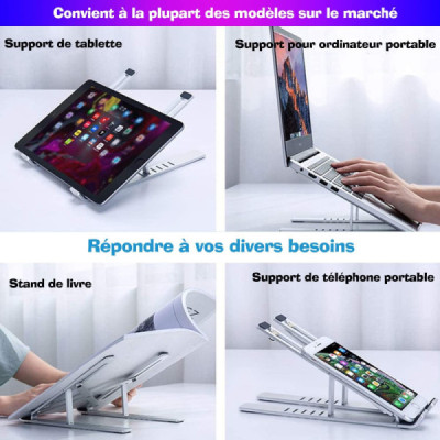 Support Portable  Pliant 10″–17″ Aluminium Ergonomique