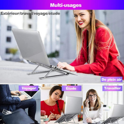 Support Portable  Pliant 10″–17″ Aluminium Ergonomique