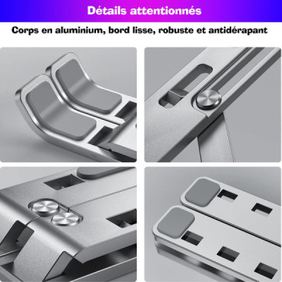 Support Portable  Pliant 10″–17″ Aluminium Ergonomique