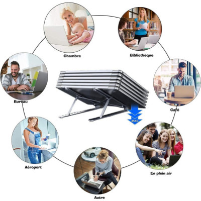 Support Portable  Pliant 10″–17″ Aluminium Ergonomique