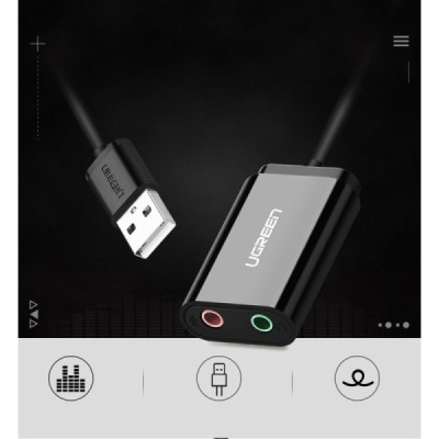 UGREEN Carte Son Externe USBA vers Adaptateur USB vers Jack 3,5mm