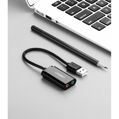 UGREEN Carte Son Externe USBA vers Adaptateur USB vers Jack 3,5mm