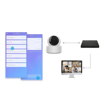 SONOFF GK-200MP2-B – 1080 p HD PTZ 360°, Vision Nocturne IR, Compatible eWeLink Caméra IP Wi-Fi