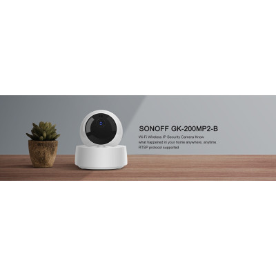 SONOFF GK-200MP2-B – 1080 p HD PTZ 360°, Vision Nocturne IR, Compatible eWeLink Caméra IP Wi-Fi