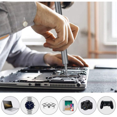 Tournevis Électrique Precision 59 en 1 - USB Rechargeable, LED et Ergonomique
