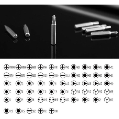 Tournevis Électrique Precision 59 en 1 - USB Rechargeable, LED et Ergonomique
