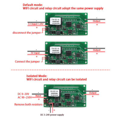 Module Interrupteur Wi-Fi SONOFF SV 5–24 V DC/AC – Smart Switch DIY sans boîtier [Option: Tasmota]