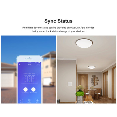 SONOFF T3EU2C-TX – Interrupteur Mural Tactile 2 Canaux Wi-Fi 2,4 GHz & RF 433 MHz , Verre Trempé Noir [Option: Tasmota]