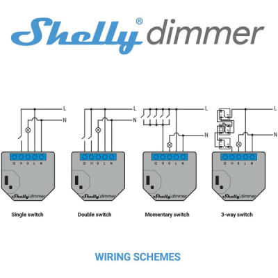 Shelly Dimmer – Variateur Wi-Fi Intelligent pour Contrôle d'Éclairage et Mesure Énergétique